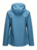 Women Lightweight Waterproof Jacket with Connected Hood Seam Taped Bicolor Zippers Windbreaker