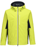 Men Lightweight Waterproof Jacket with Connected Hood Seam Taped Bicolor Zippers Windbreaker 