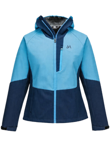Women Softshell Jacket with Connected Hood Waterproof Water-repellent Windproof Breathable Outdoor Sports Wear
