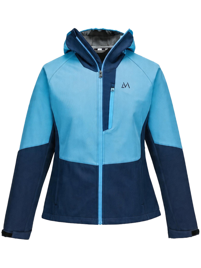 Women Softshell Jacket with Connected Hood Waterproof Water-repellent Windproof Breathable Outdoor Sports Wear