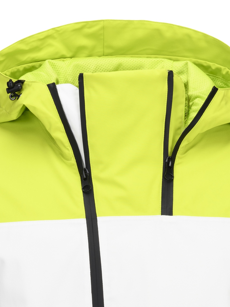 Women Lightweight Waterproof Jacket with Connected Hood Seam Taped Fashion Windbreaker 