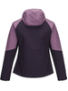 Women Softshell Jacket with Connected Hood Waterproof Water-repellent Windproof Breathable Outdoor Hiking Jacket