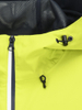 Men Lightweight Waterproof Jacket with Connected Hood Seam Taped Bicolor Zippers Windbreaker 