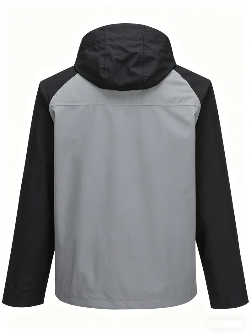 Men Lightweight Waterproof Jacket with Detachable Hood Seam Taped Outdoor Camping