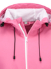 Women Lightweight Waterproof Jacket with Connected Hood Seam Taped Bicolor Zippers Rain Jacket