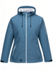 Women Lightweight Waterproof Jacket with Connected Hood Seam Taped Bicolor Zippers Windbreaker