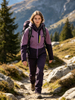 Women Softshell Jacket with Connected Hood Waterproof Water-repellent Windproof Breathable Outdoor Hiking Jacket