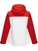 Women Lightweight Waterproof Jacket with Connected Hood Seam Taped Iregular Front Zippers Windbreaker