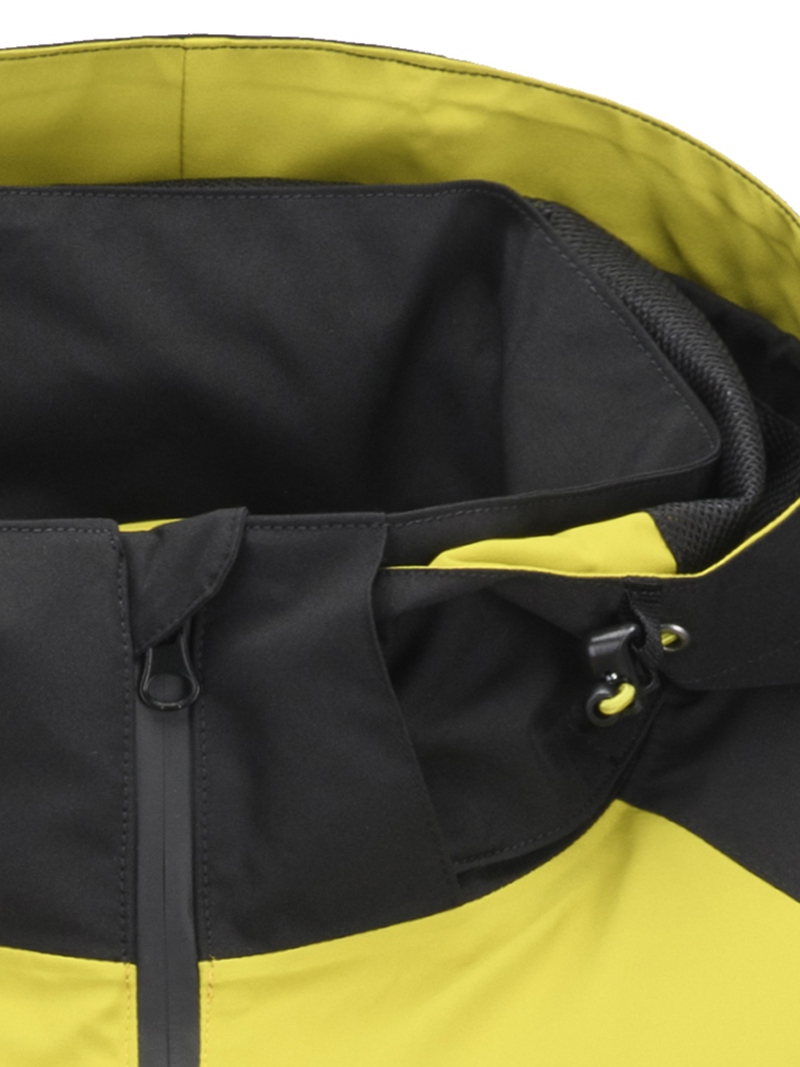 Men Lightweight Waterproof Jacket with Detachable Hood Seam Taped Outdoor Windbreaker