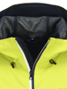Men Lightweight Waterproof Jacket with Connected Hood Seam Taped Bicolor Zippers Windbreaker 