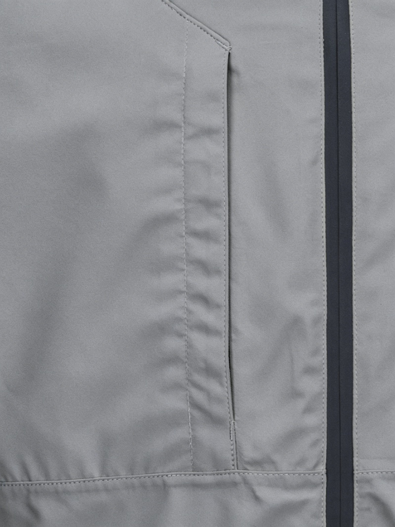 Men Lightweight Waterproof Jacket with Detachable Hood Seam Taped Outdoor Camping