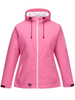 Women Lightweight Waterproof Jacket with Connected Hood Seam Taped Bicolor Zippers Rain Jacket
