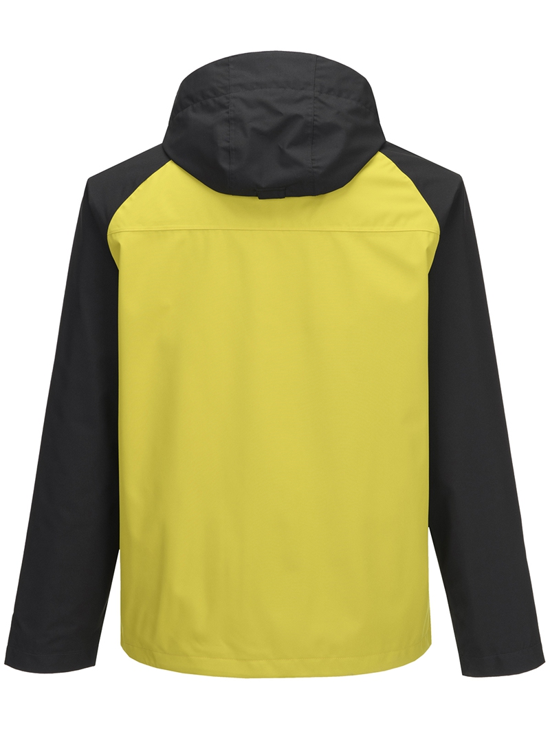 Men Lightweight Waterproof Jacket with Detachable Hood Seam Taped Outdoor Windbreaker