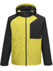 Men Lightweight Waterproof Jacket with Detachable Hood Seam Taped Outdoor Windbreaker