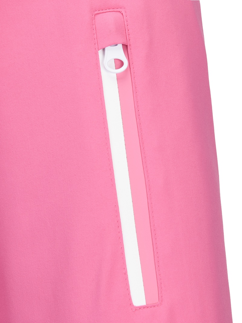 Women Lightweight Waterproof Jacket with Connected Hood Seam Taped Bicolor Zippers Rain Jacket
