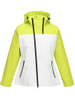 Women Lightweight Waterproof Jacket with Connected Hood Seam Taped Fashion Windbreaker 
